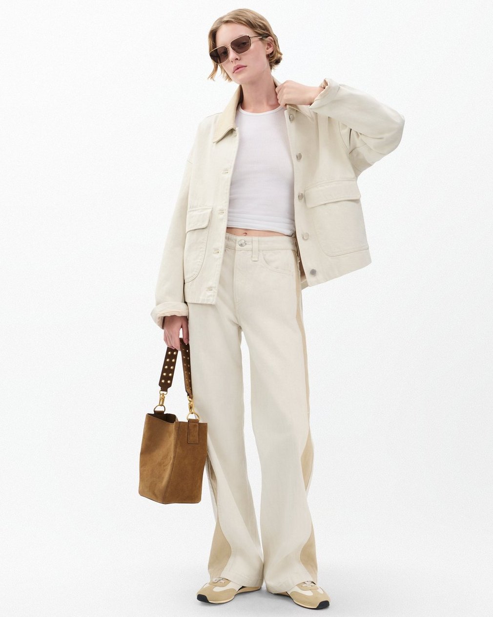 Natalia Denim Jacket - Two Tone Stone - Image 3