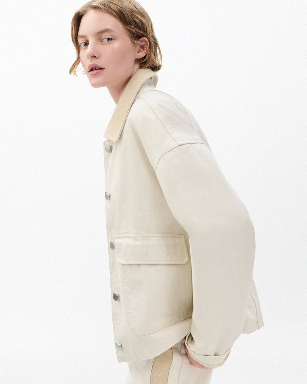 Natalia Denim Jacket - Two Tone Stone - Image 4