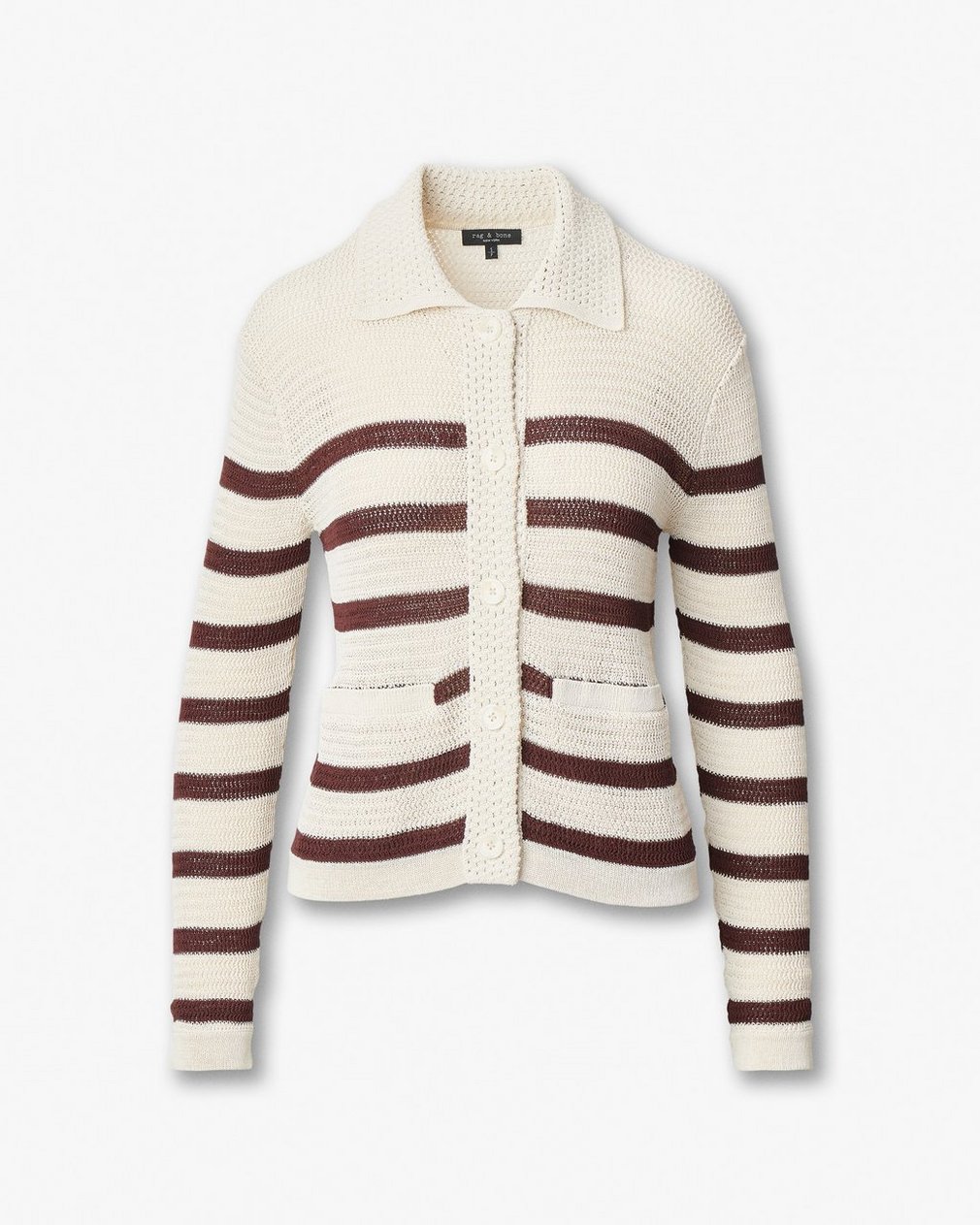 Costi Striped Cardigan - Turtledove - Image 2