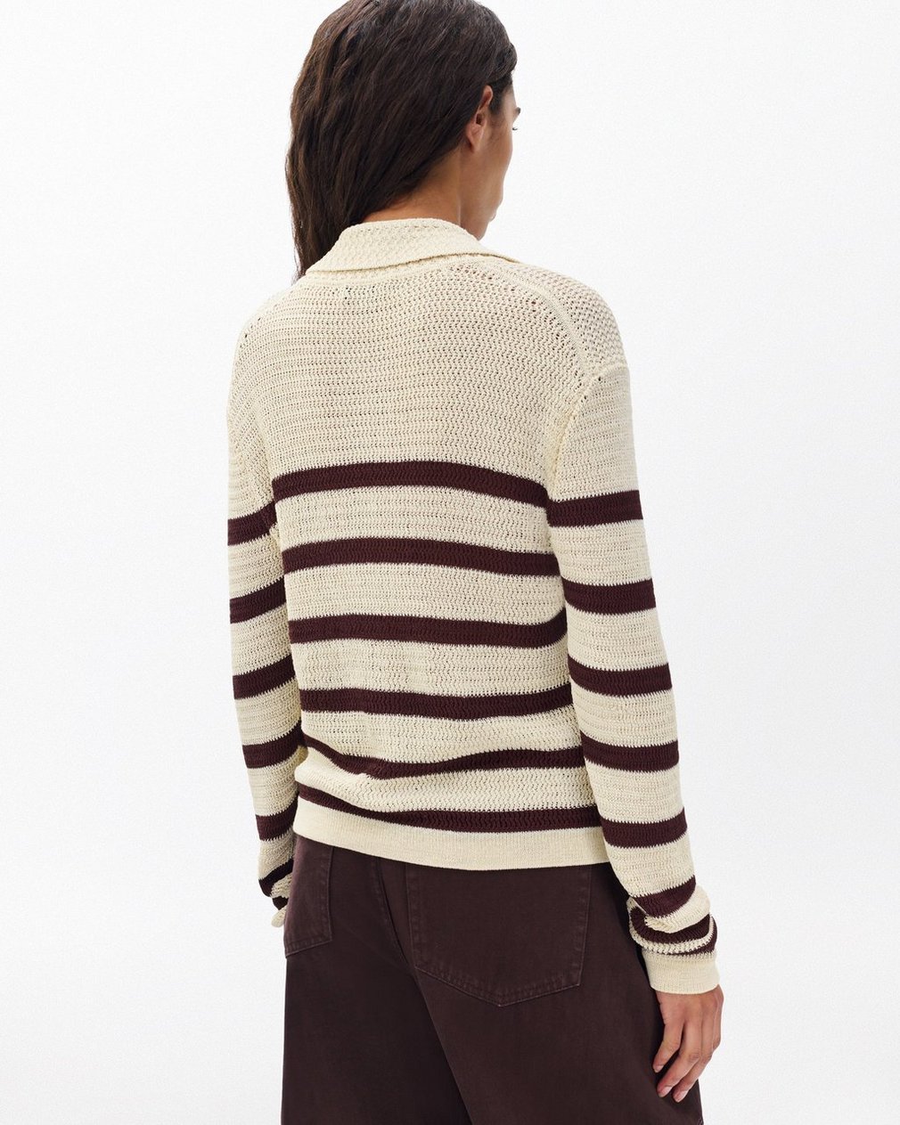 Costi Striped Cardigan - Turtledove - Image 6