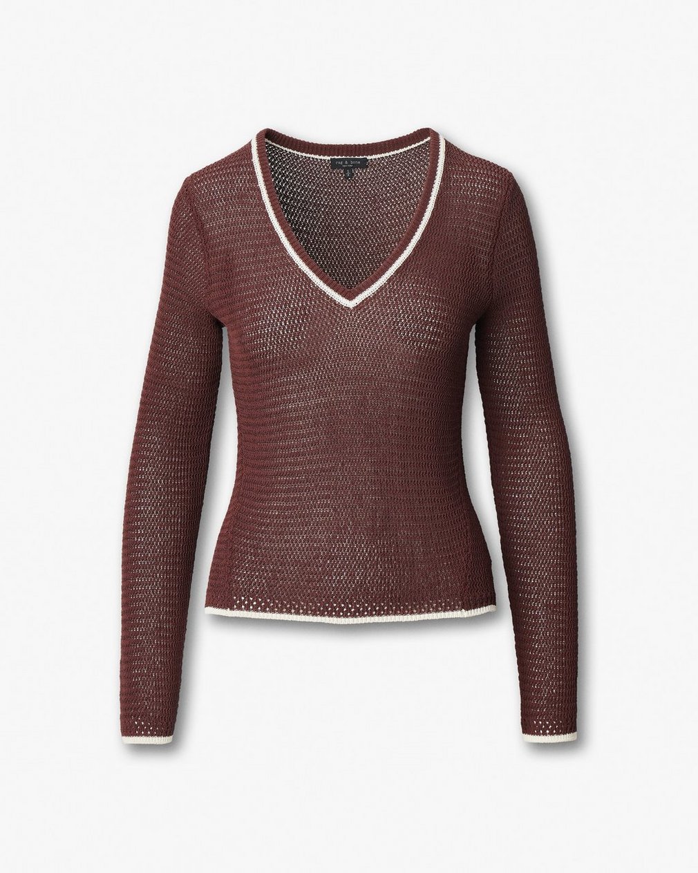 Costi V-Neck Sweater - Chocolate Brown - Image 2