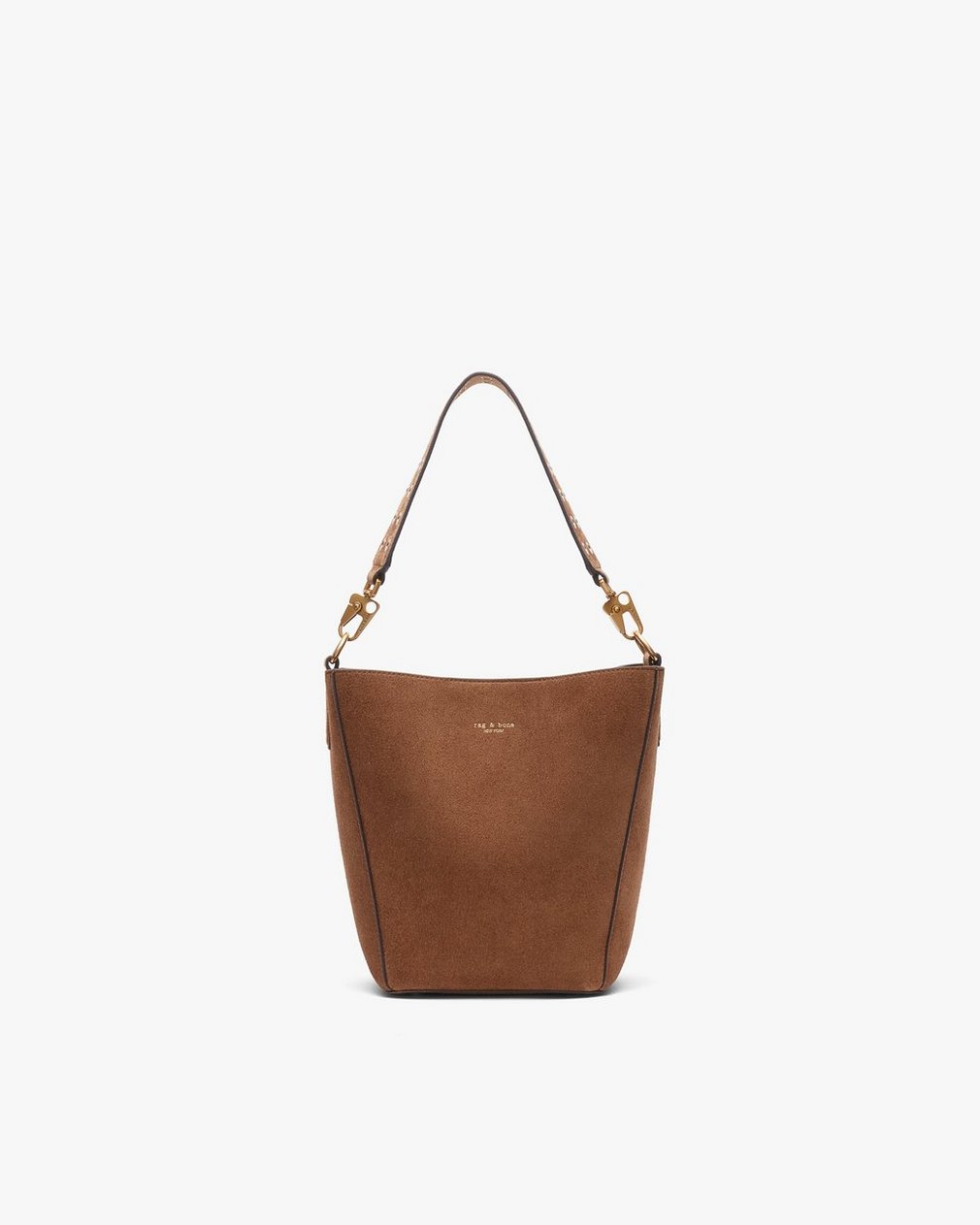 Parker Suede Bucket Bag - Golden Brown - Image 3