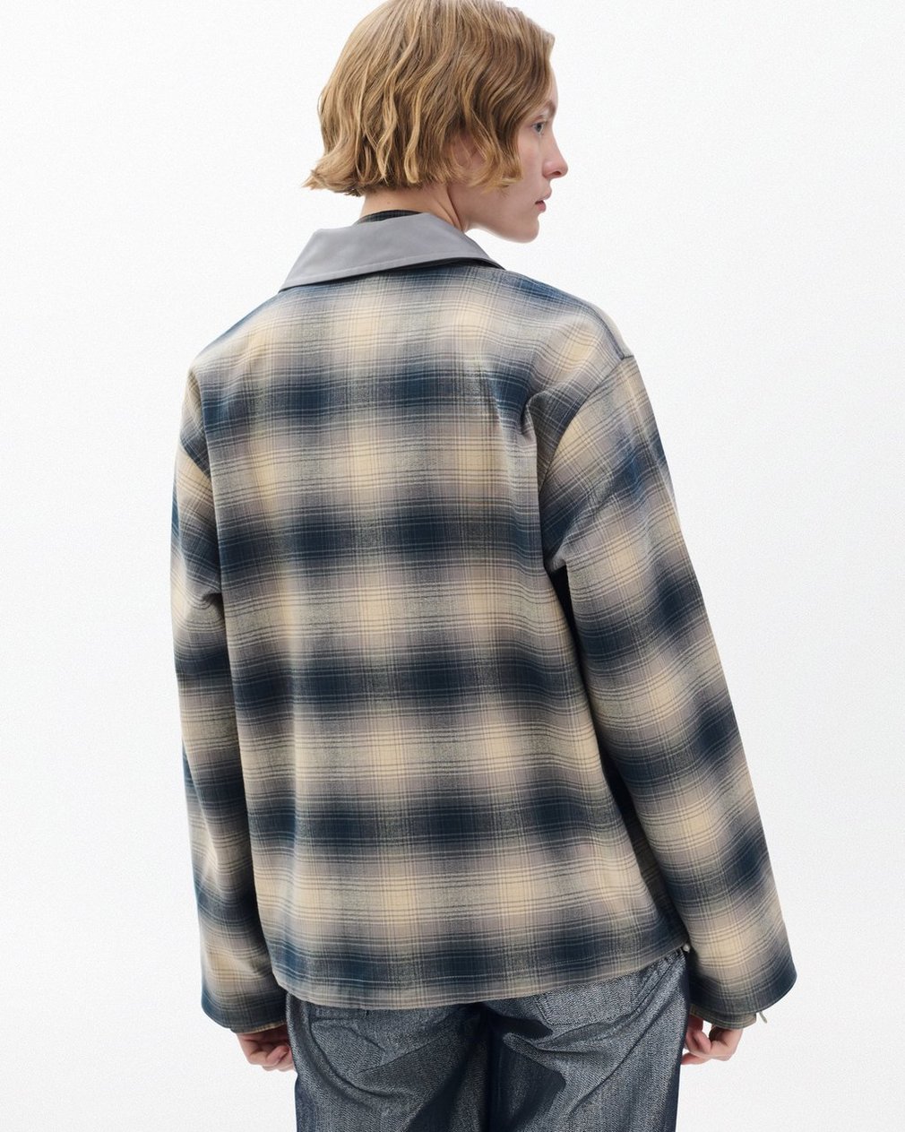 Carrie Reversible Jacket - Grey Plaid - Image 7