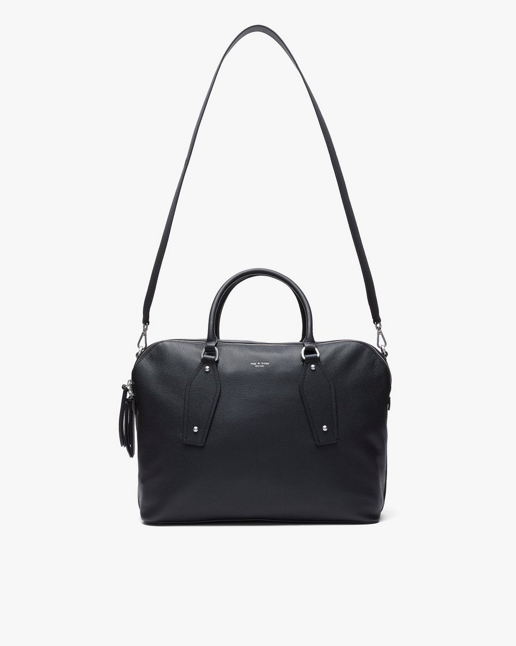 Gramercy Large Leather Satchel - Black - Image 3