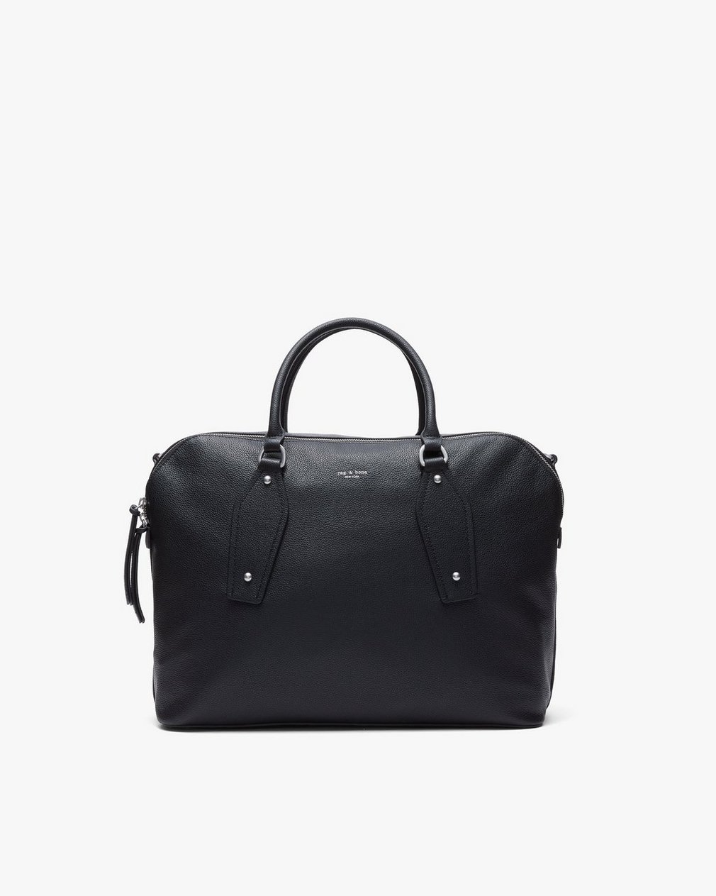 Gramercy Large Leather Satchel - Black - Image 4