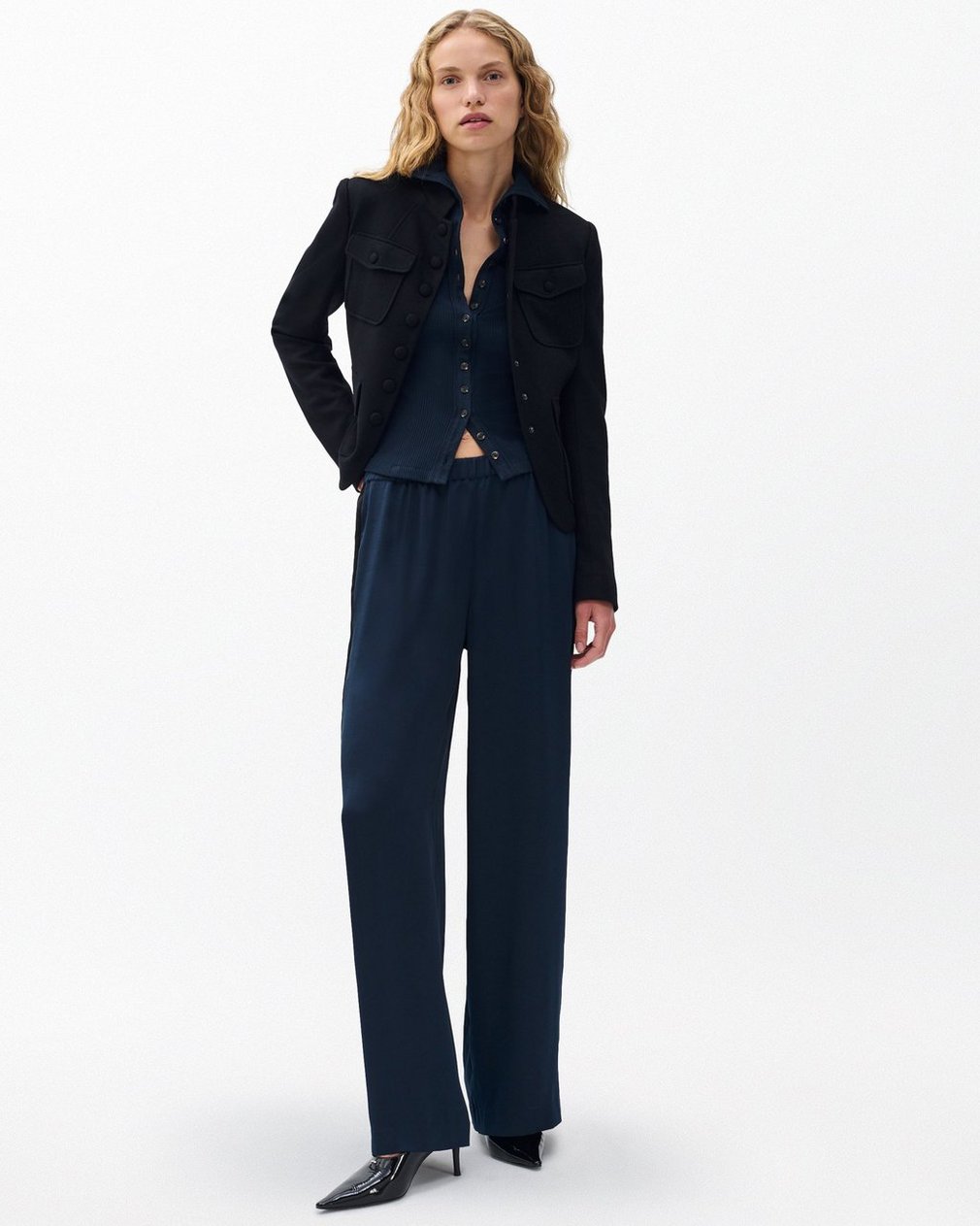 The Knit Ribbed Buttoned Cardigan - Salute - Image 3