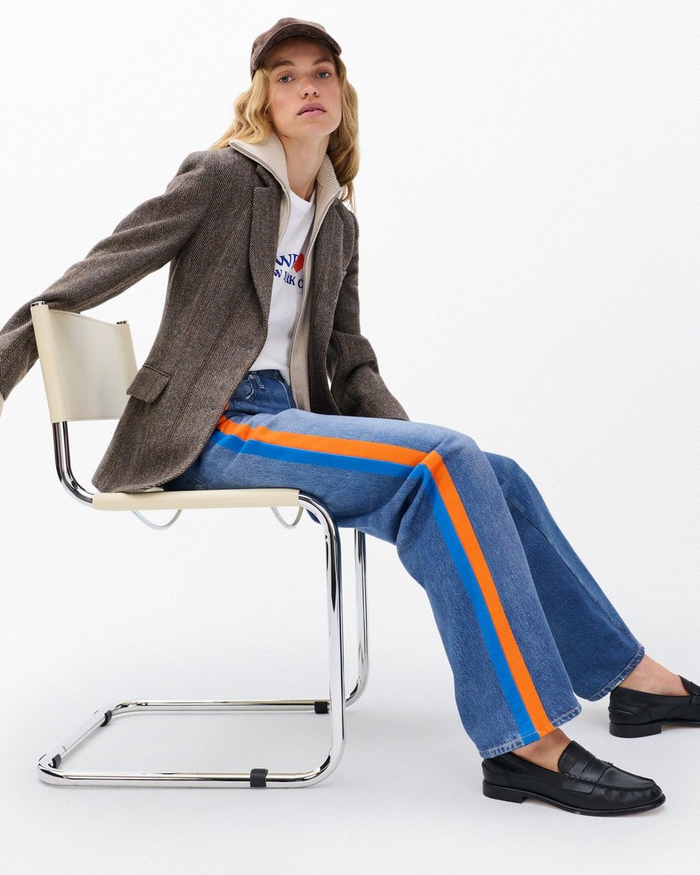 Miramar Sport Stripe Track Pants - Cosmos Orng Blue Strp - Image 4