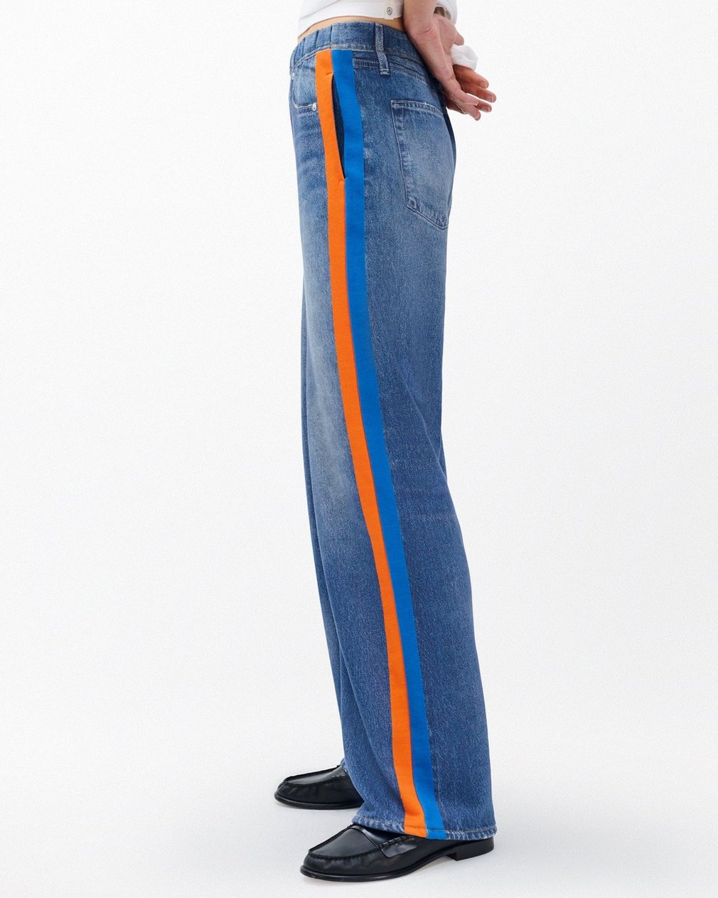 Miramar Sport Stripe Track Pants - Cosmos Orng Blue Strp - Image 5