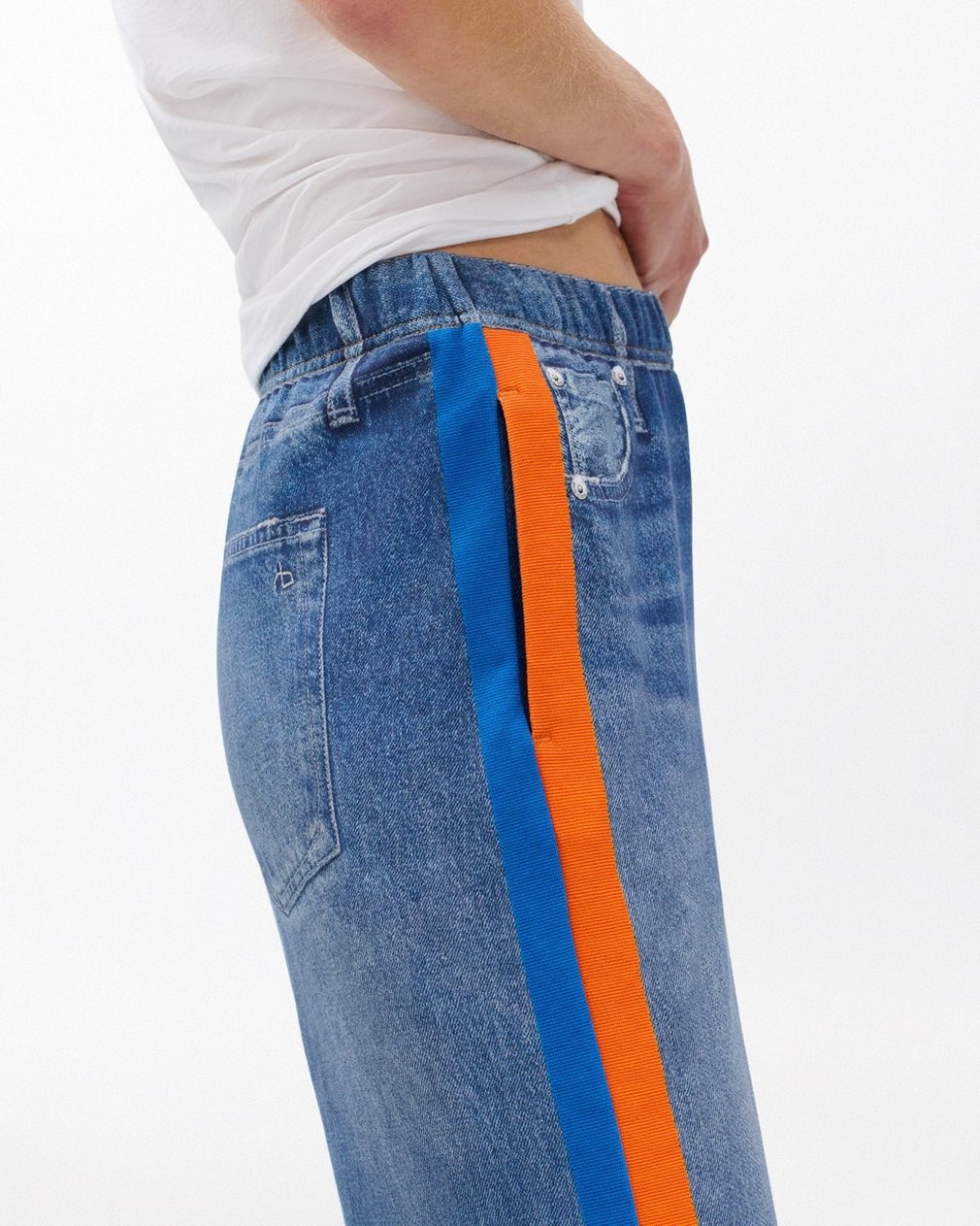 Miramar Sport Stripe Track Pants - Cosmos Orng Blue Strp - Image 6