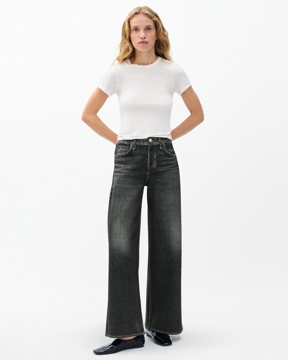 Miramar Sofie Wide-Leg Pants - Washed Black - Image 3