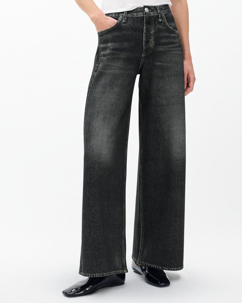 Miramar Sofie Wide-Leg Pants - Washed Black - Image 4