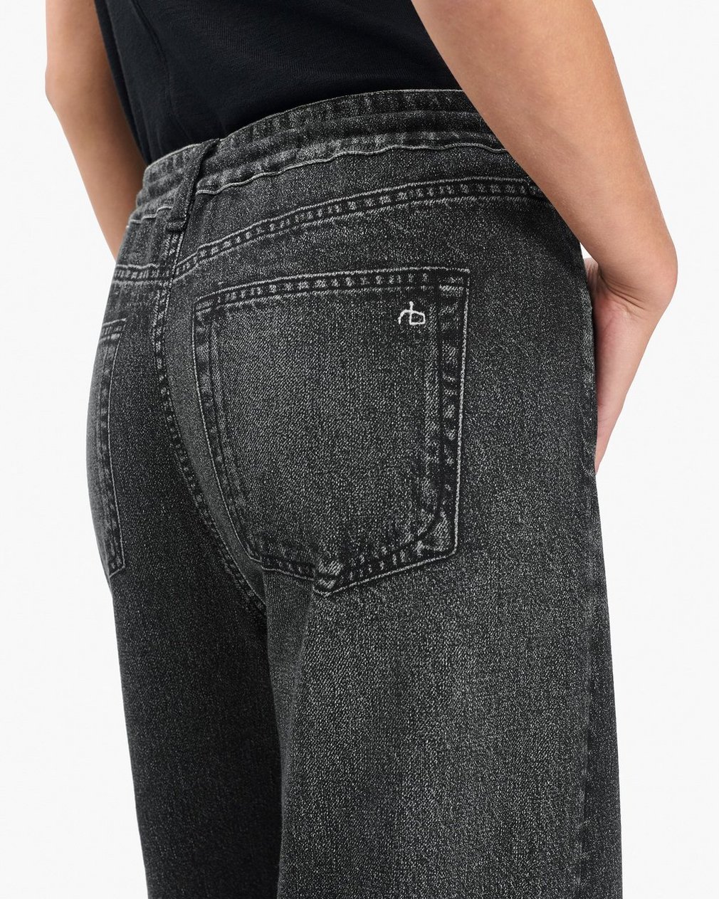 Miramar Drawstring Wide-Leg Pants - Washed Black - Image 5