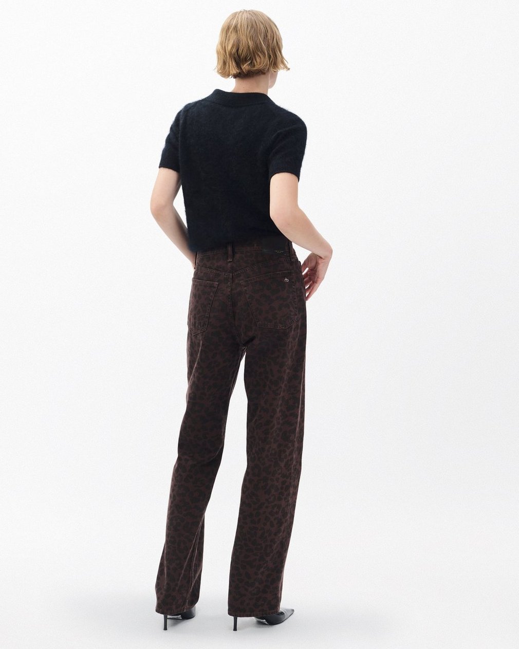 Shea Relaxed Straight Jeans - Espresso Leopard - Image 5