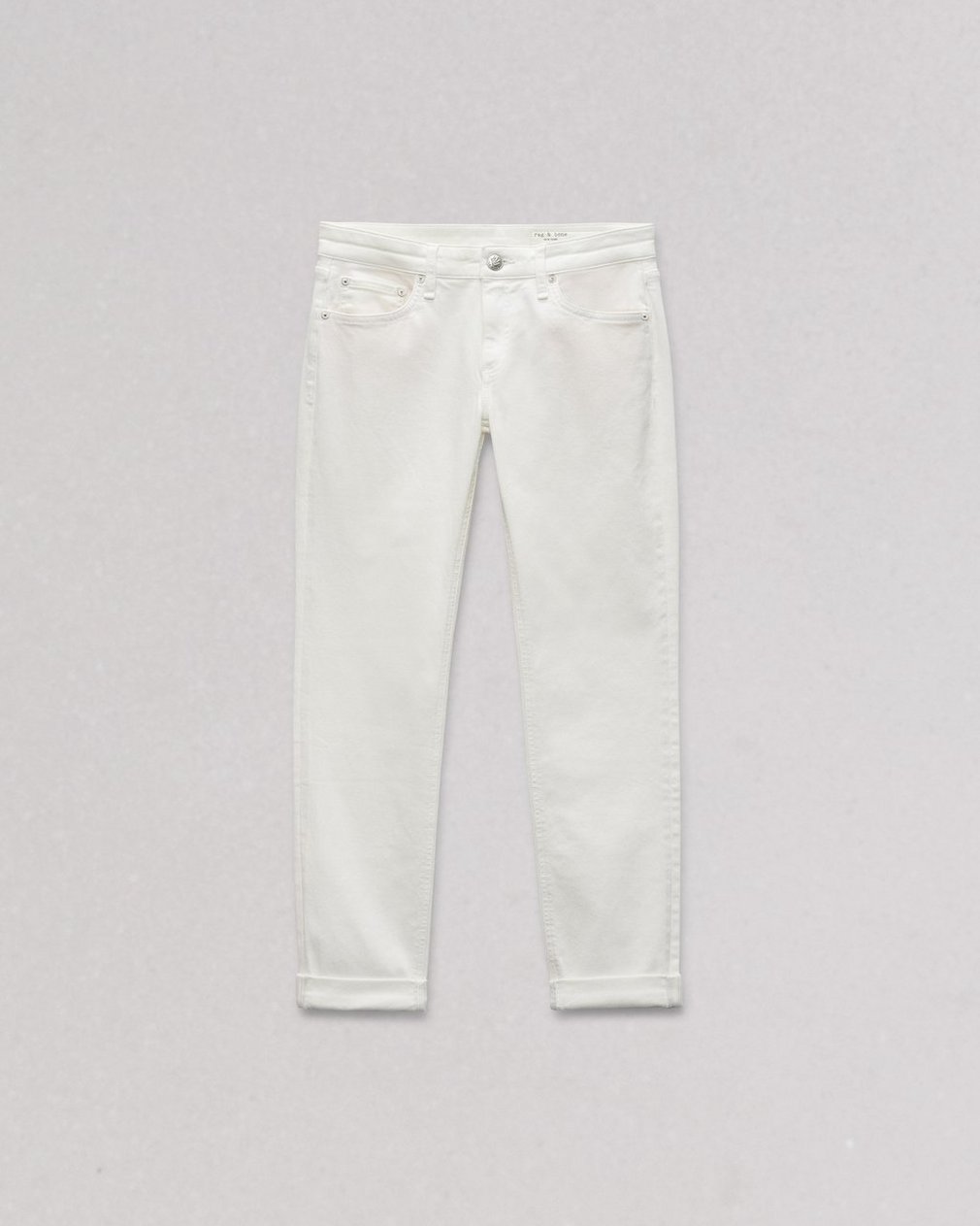 Dre Slim Boyfriend Jean - Optic White - Image 2