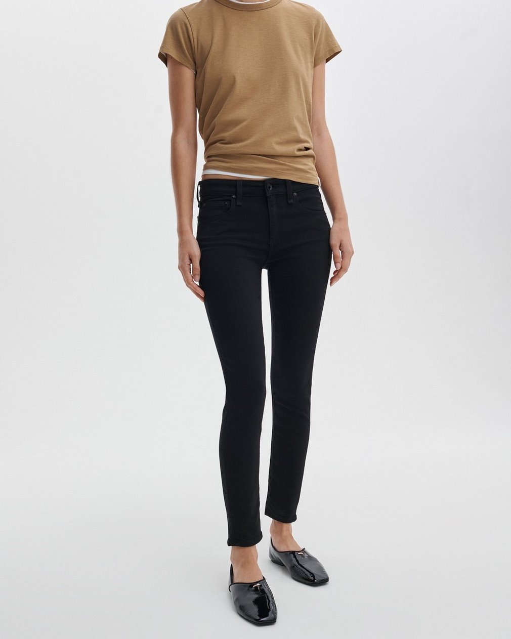 Cate Ankle Skinny - Black: Mid-Rise High Stretch Jean - Image 3