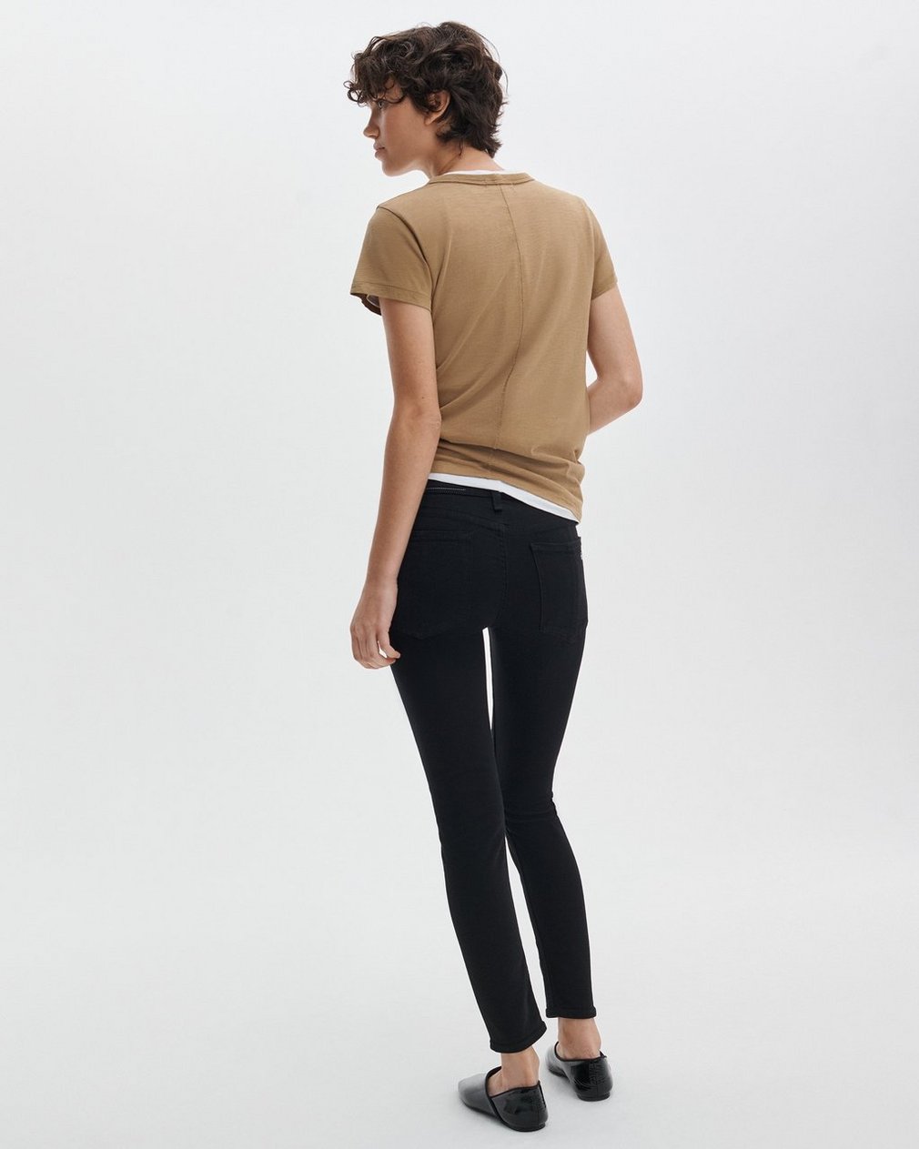 Cate Ankle Skinny - Black: Mid-Rise High Stretch Jean - Image 5