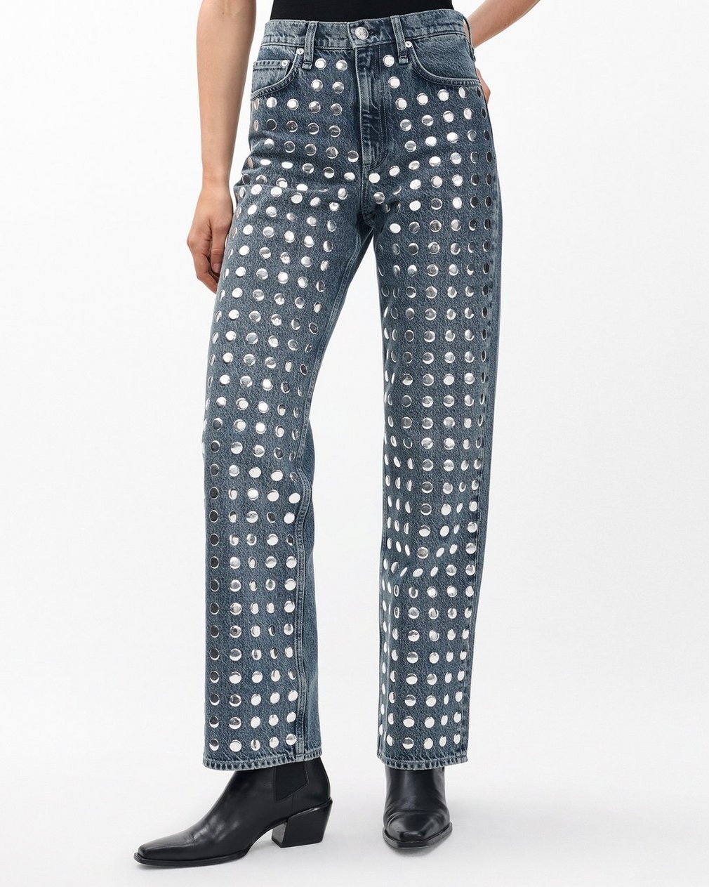 Shea Relaxed Straight Jeans - Kingston Stud - Image 4