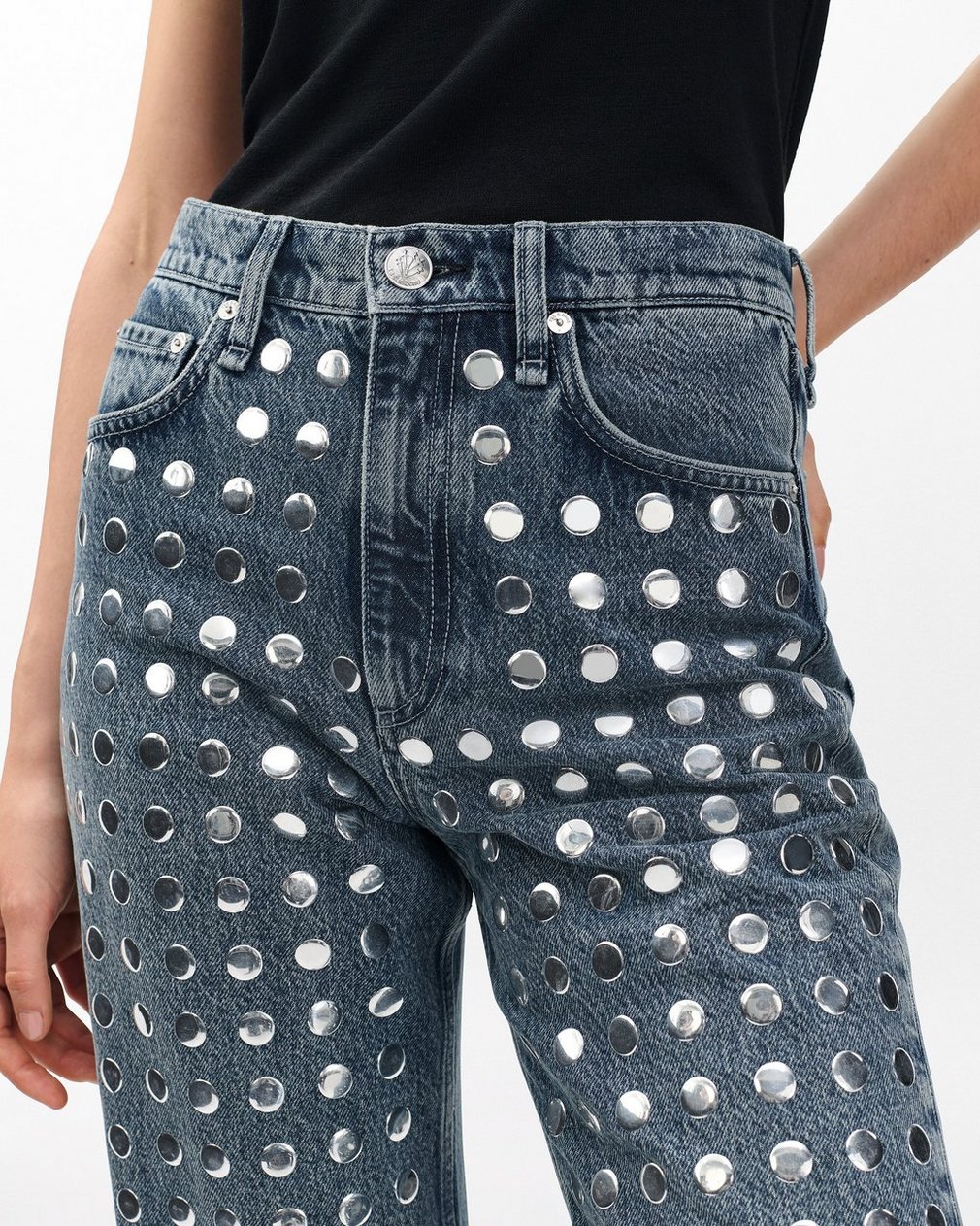 Shea Relaxed Straight Jeans - Kingston Stud - Image 5