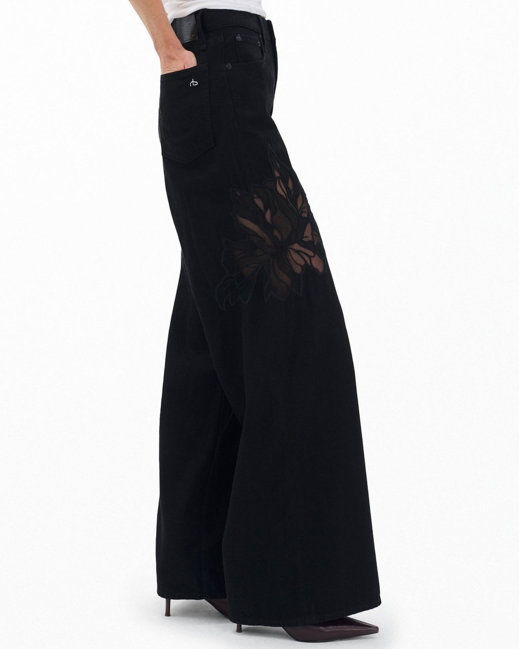 Sofie Wide-Leg Jeans - Black Rinse - Image 4
