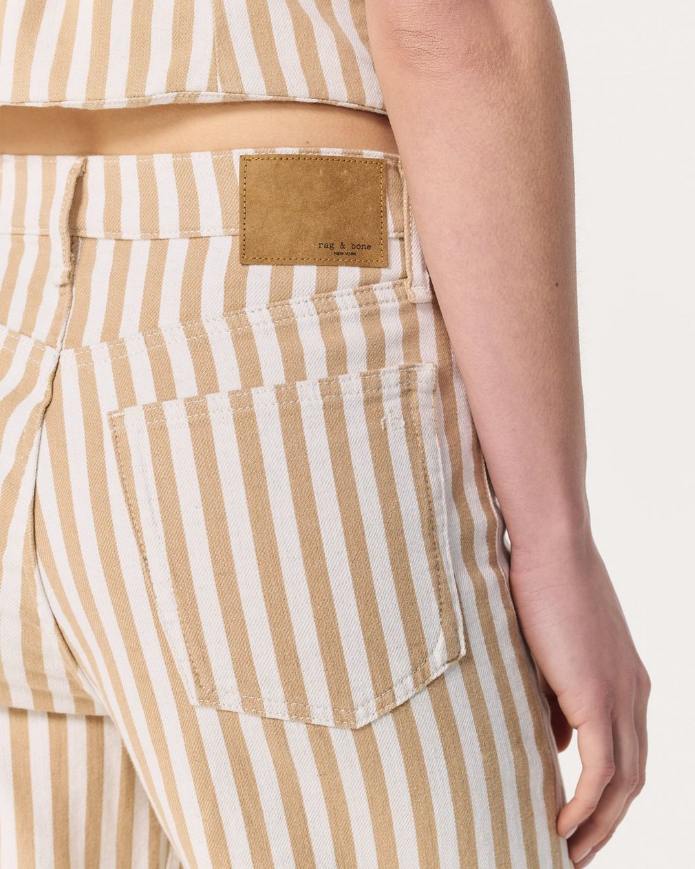 Shea Relaxed Straight Jeans - Tan Stripe - Image 5