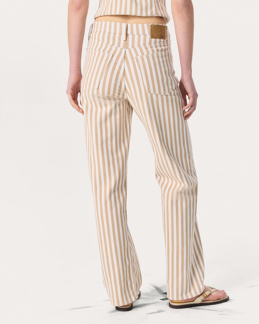 Shea Relaxed Straight Jeans - Tan Stripe - Image 6