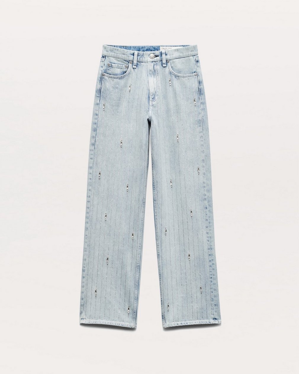 Shea Embellished Relaxed Straight Jeans - Aliah With Jewel Stripe - Image 2