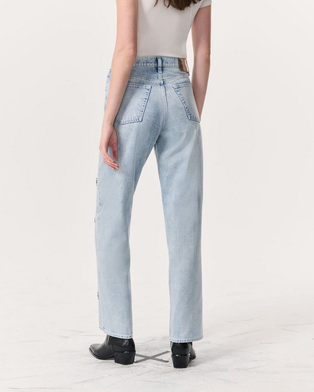Shea Embellished Relaxed Straight Jeans - Aliah With Jewel Stripe - Image 5