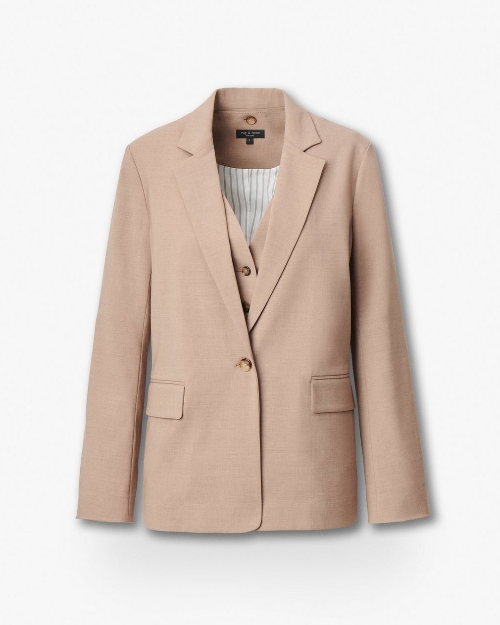 Jennifer Two-in-One Blazer - Heathered Camel - Image 2