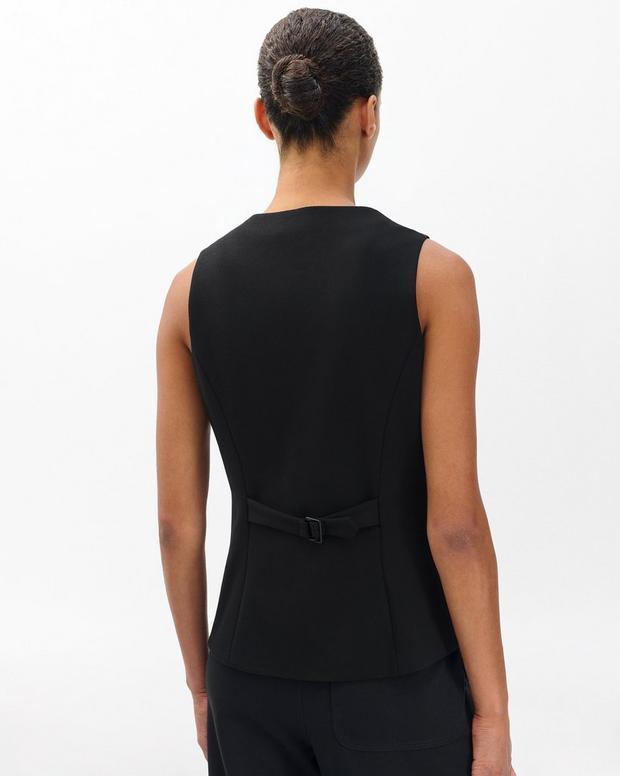 Irina Long Vest - Black - Image 6