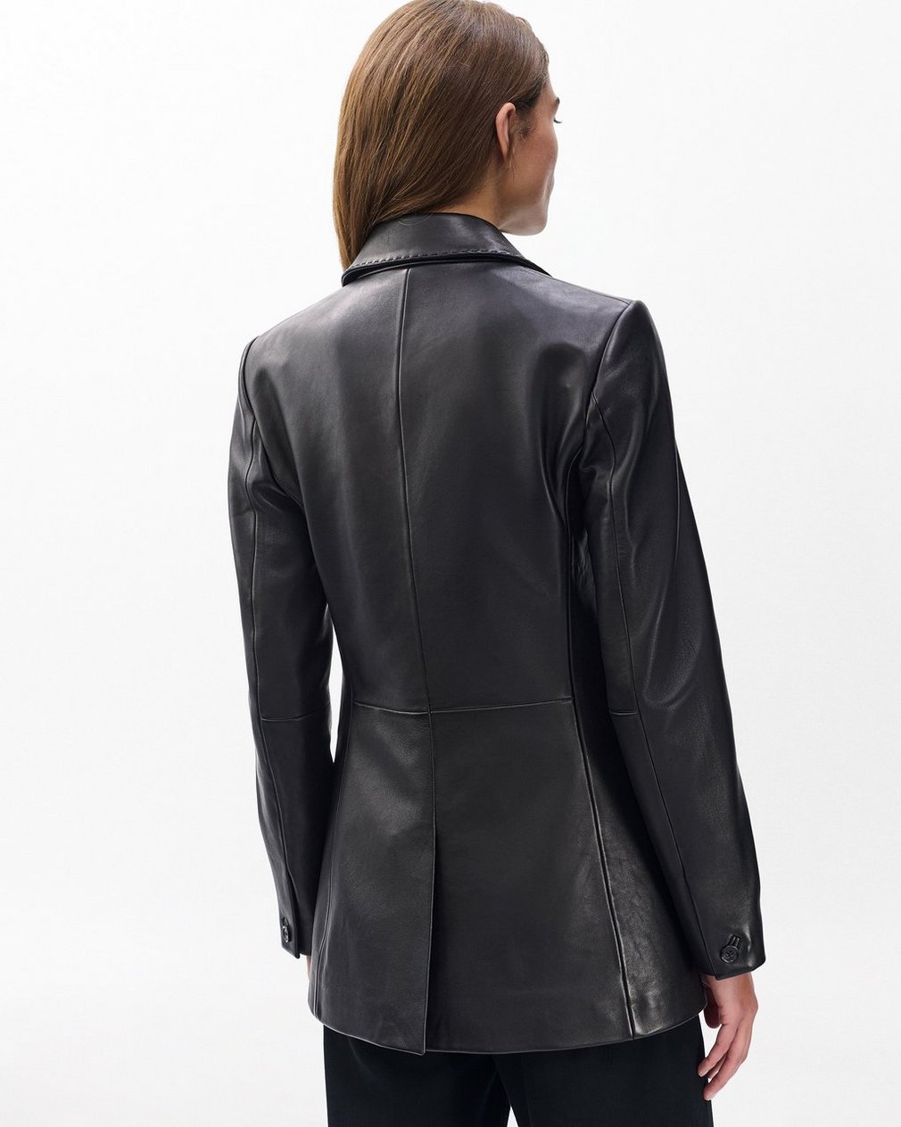 Ash Lamb Leather Blazer - Black - Image 5
