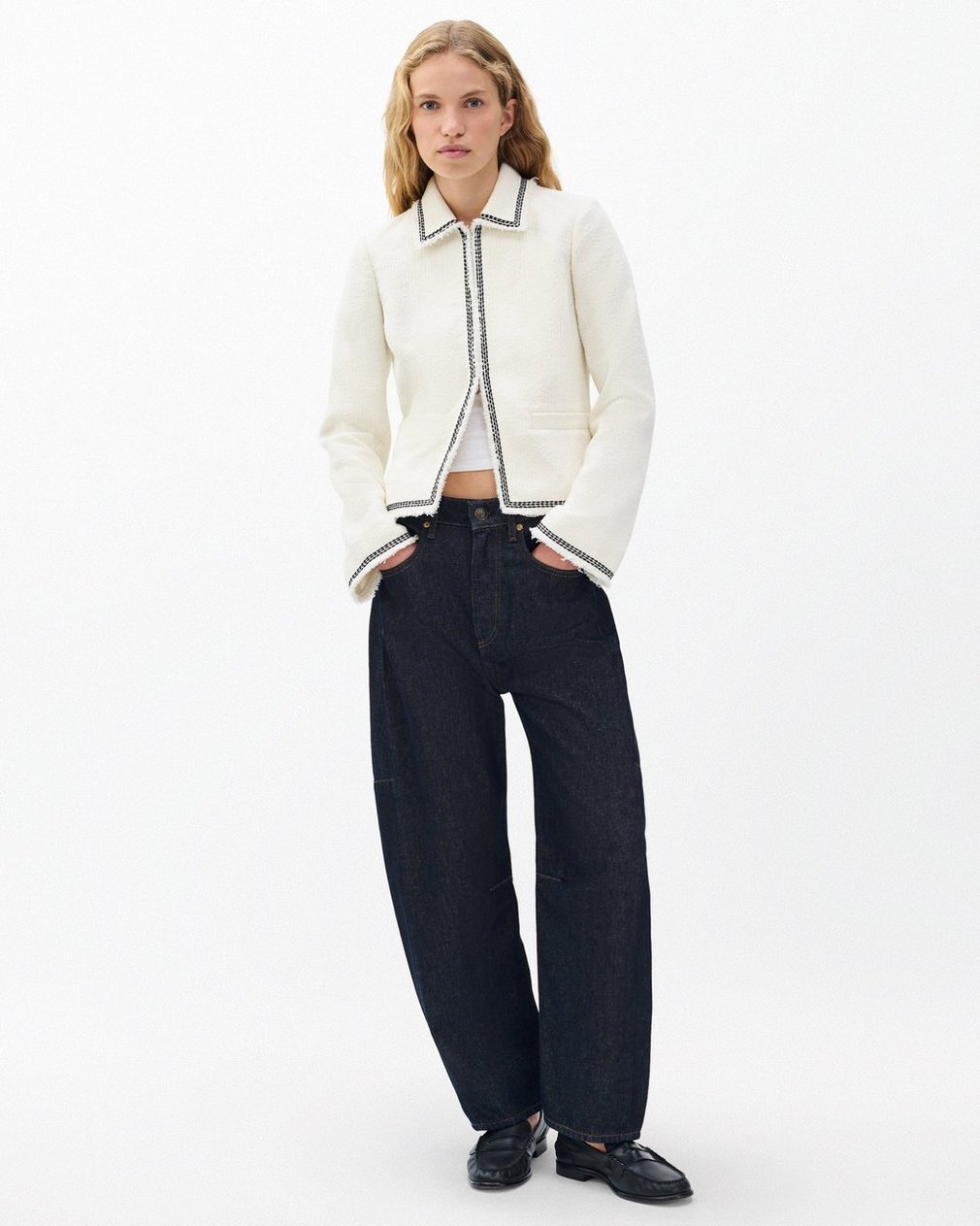 Eloise Tweed Blazer - Ivory - Image 3
