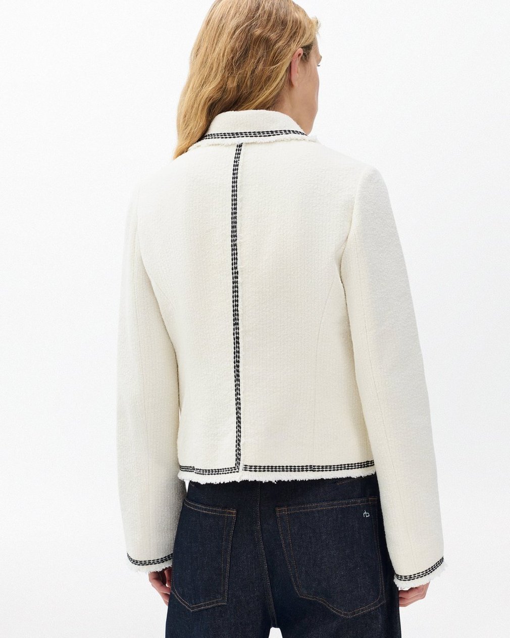 Eloise Tweed Blazer - Ivory - Image 6