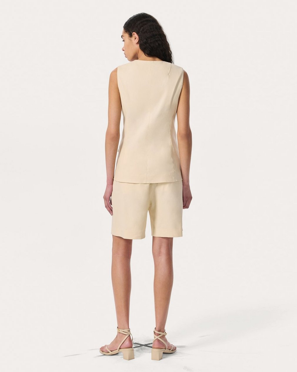 Slade Linen-Blend Vest - Light Tan - Image 6