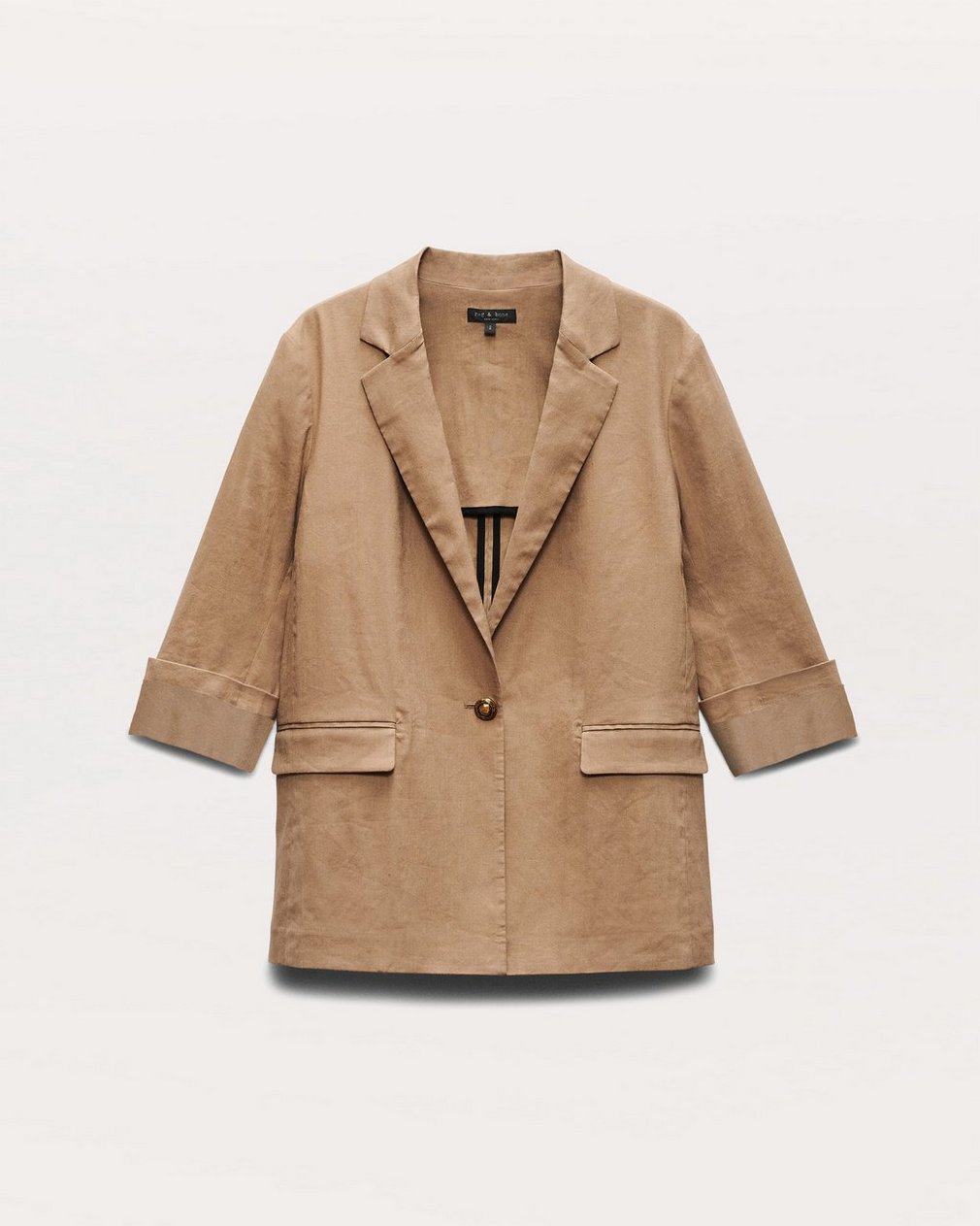 Jennie Linen-Blend Blazer - Muted Brown - Image 2