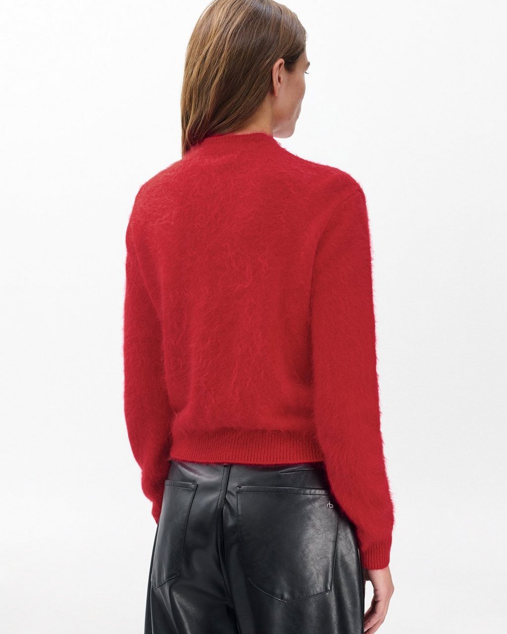 Jada Brushed Cashmere Cardigan - Red - Image 6