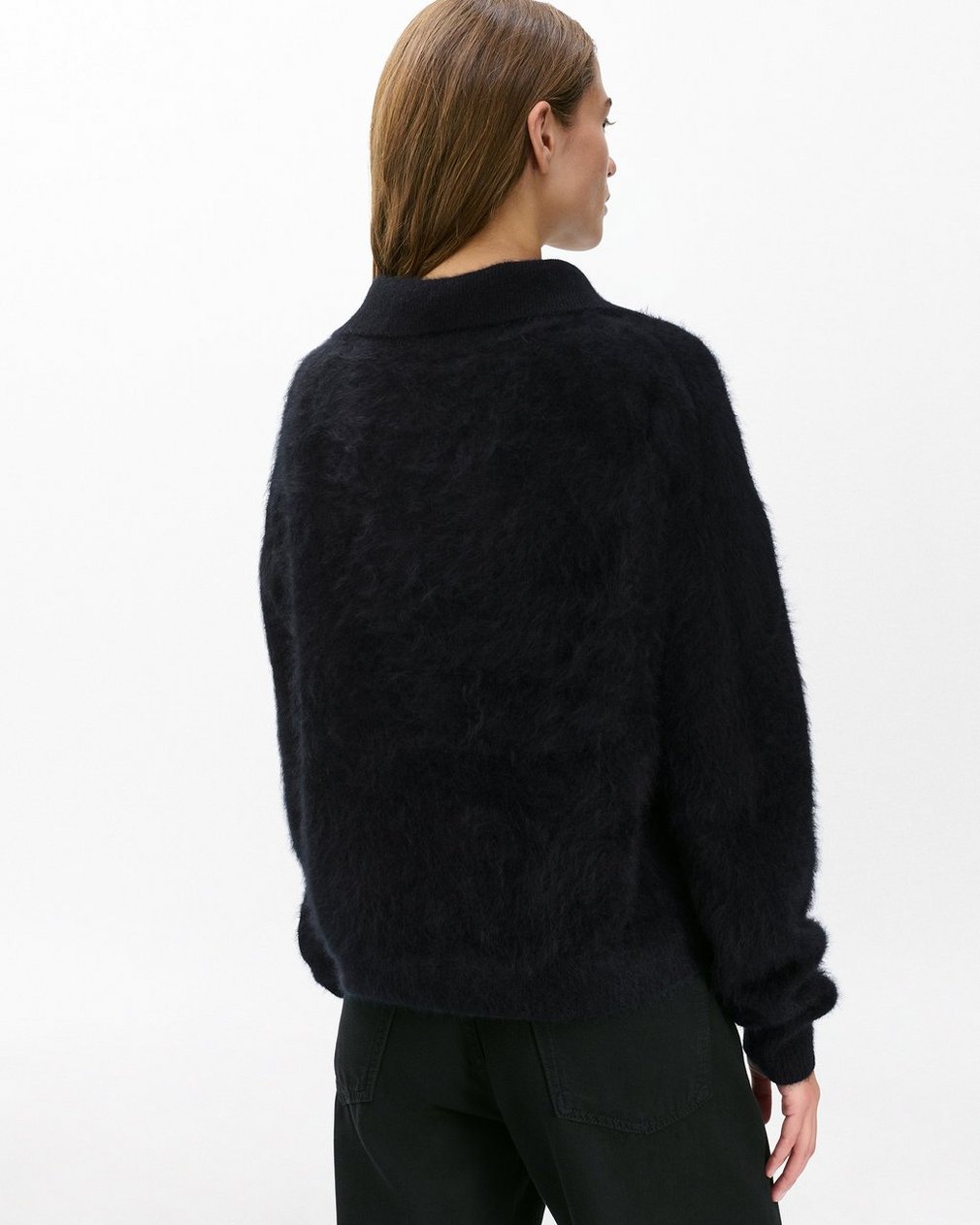 Jada Brushed Cashmere Sweater - Black - Image 6