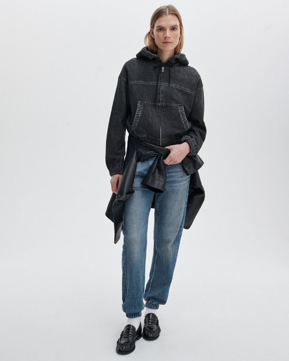 Miramar Davina Hoodie - Washed Black - Image 3