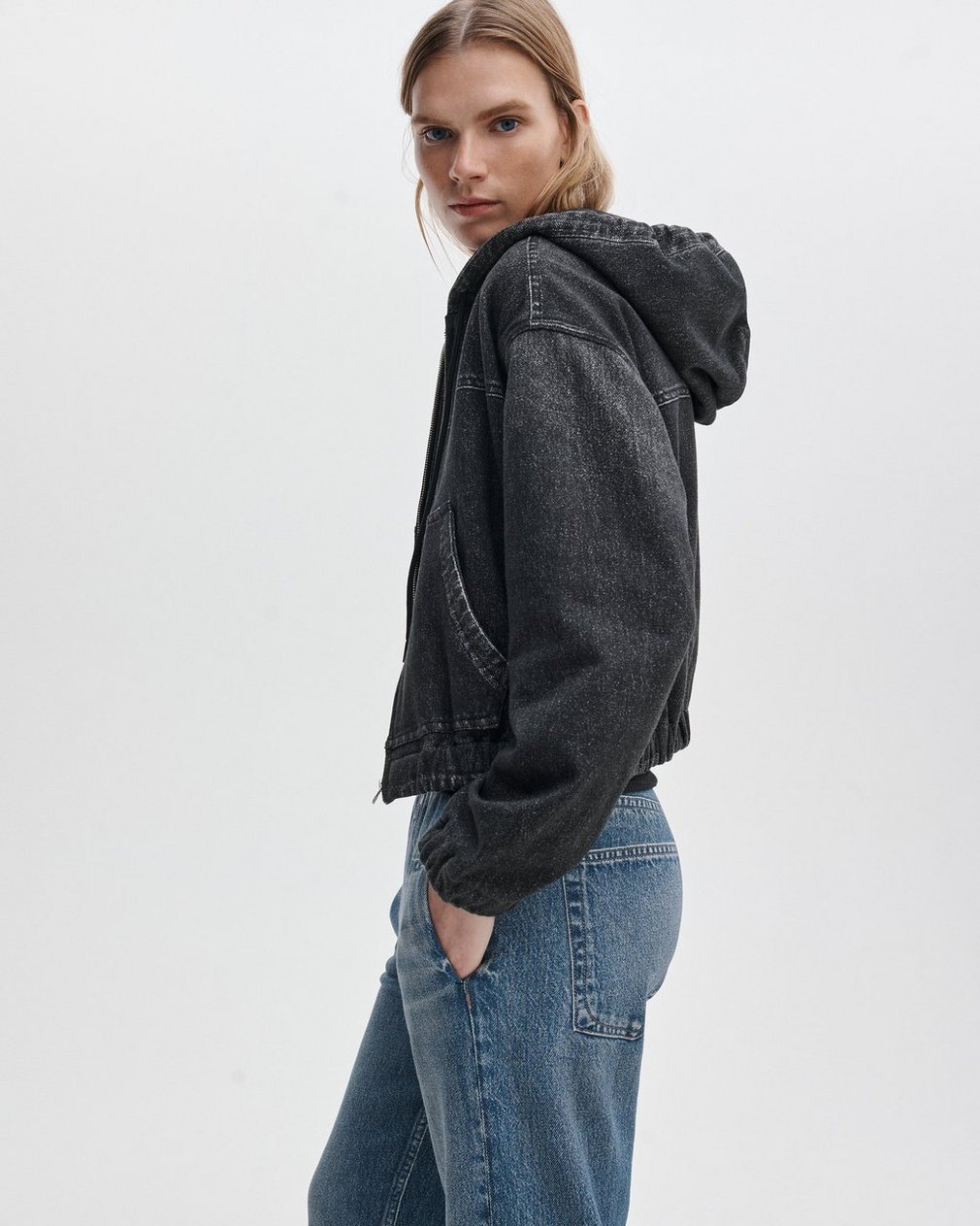 Miramar Davina Hoodie - Washed Black - Image 4