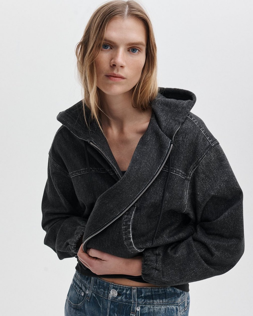 Miramar Davina Hoodie - Washed Black - Image 5