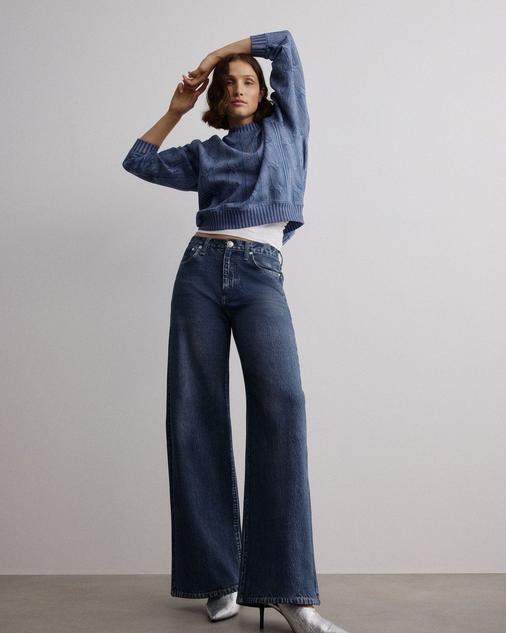 Miramar Cable-Effect Sweatshirt - Indigo - Image 7