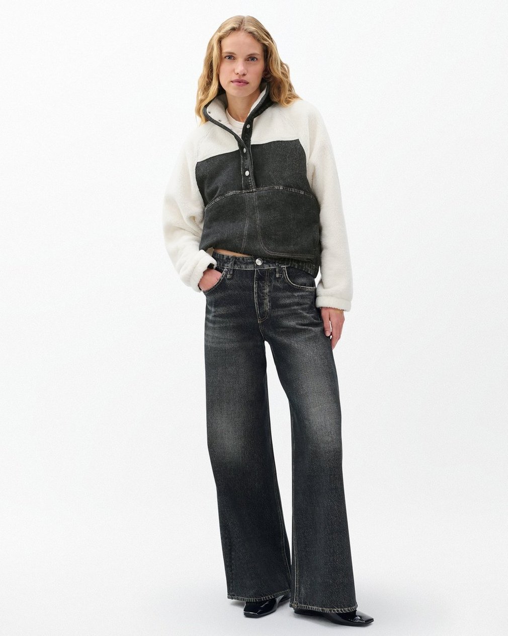 Miramar Sherpa Popover - Faded Black - Image 3
