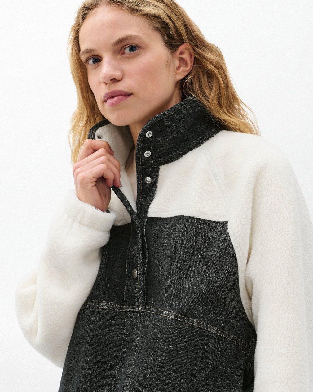 Miramar Sherpa Popover - Faded Black - Image 4