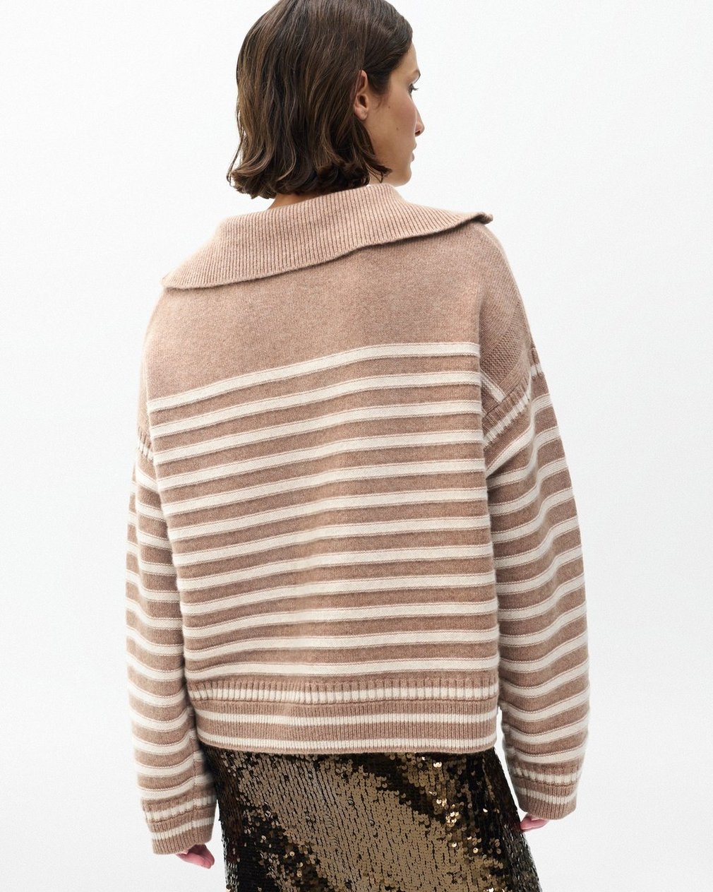 Raven Wool-Cashmere Half-Zip Sweater - Camel - Image 6