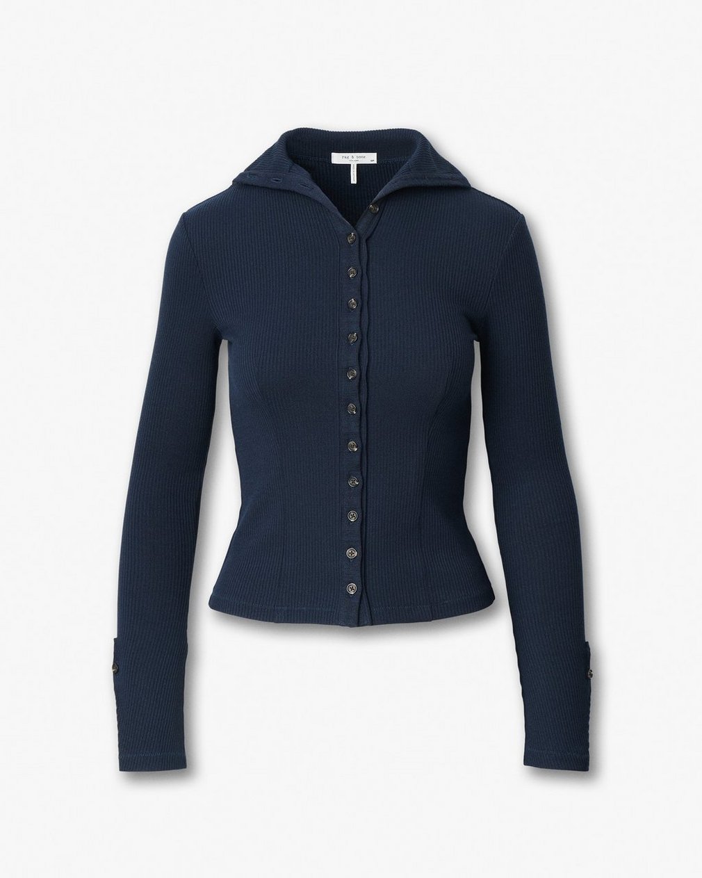 The Knit Ribbed Buttoned Cardigan - Salute - Image 2