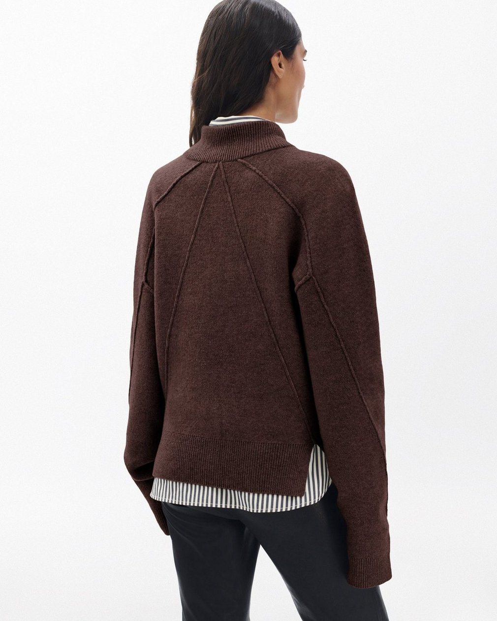 Bridget Mockneck Cardigan - Brown - Image 5