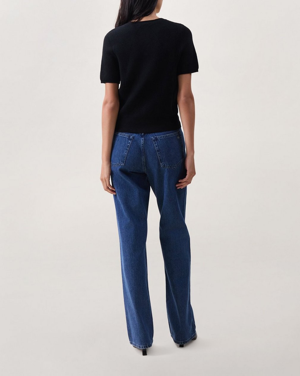 Michal Short-Sleeve Cardigan - Black - Image 2