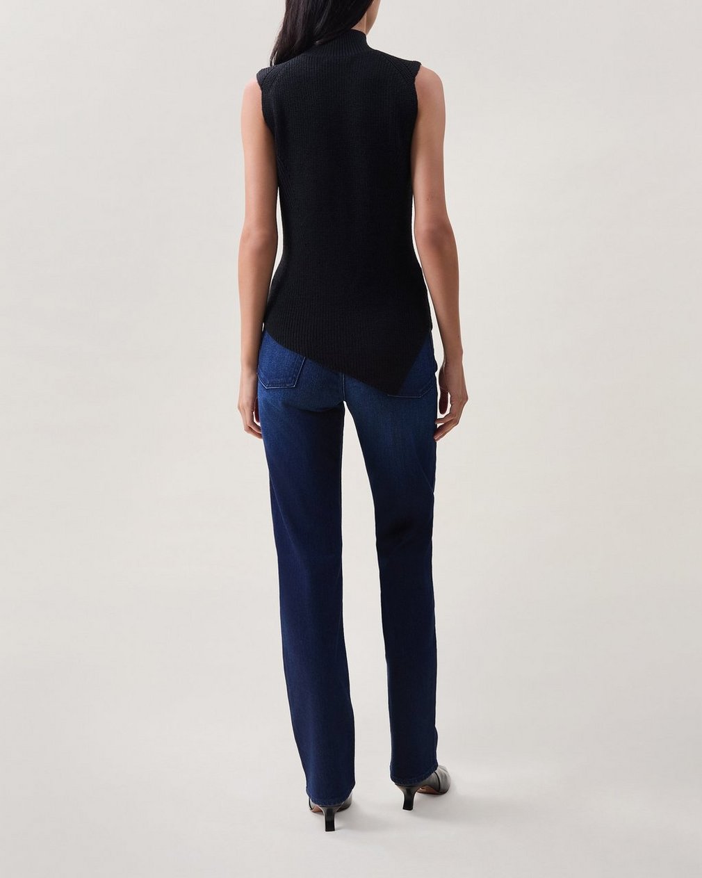 Gretchin Asymmetric Top - Black - Image 2
