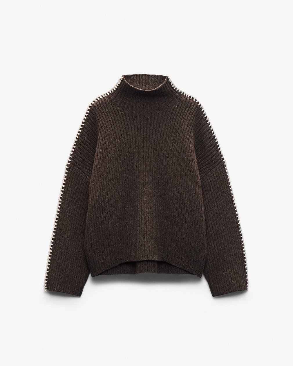 Ingrid Wool Turtleneck - Brown - Image 2