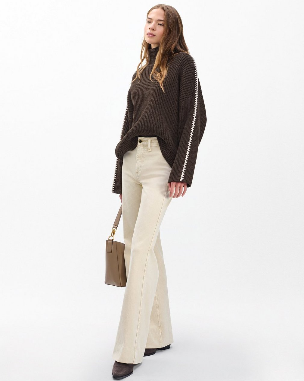Ingrid Wool Turtleneck - Brown - Image 3
