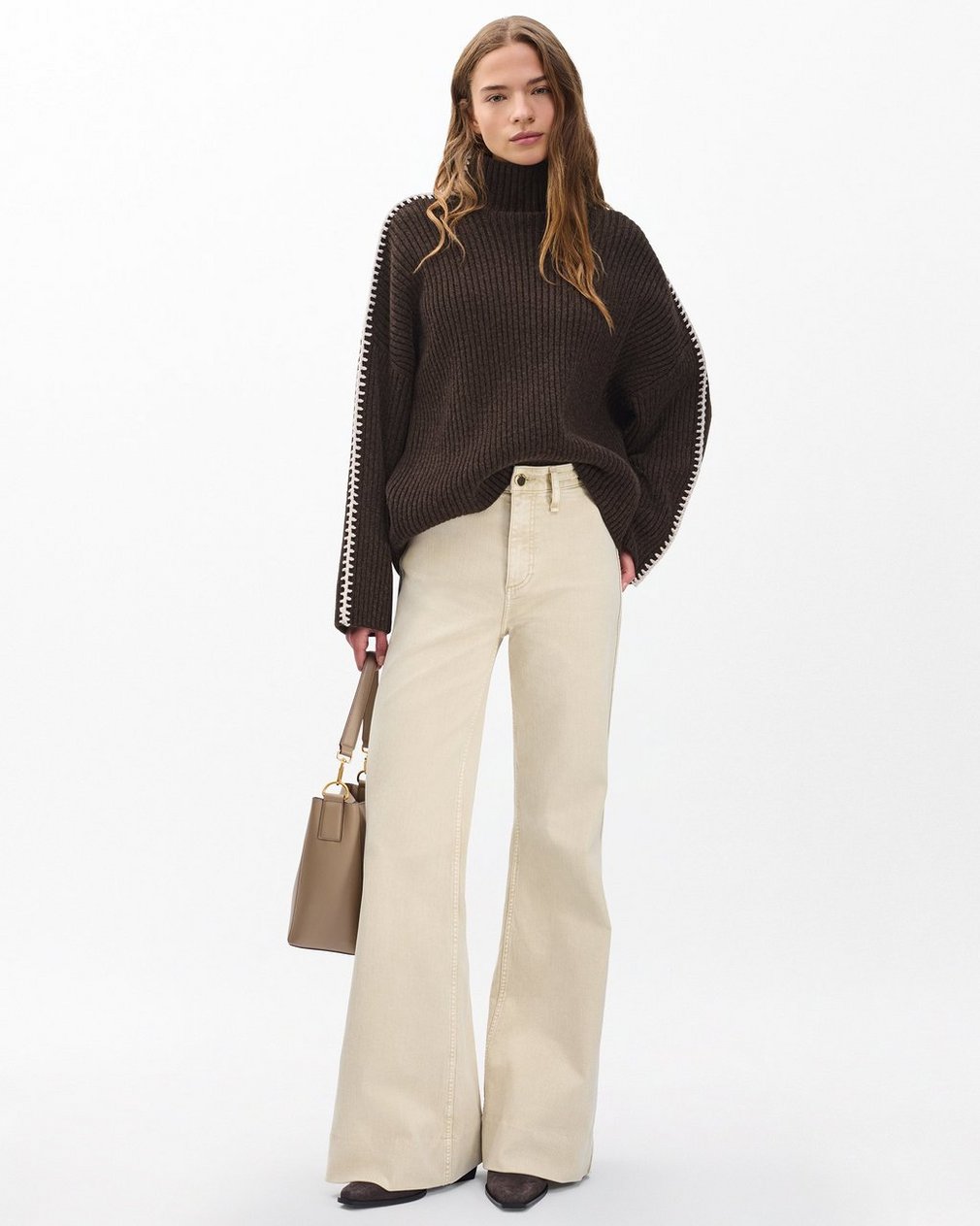 Ingrid Wool Turtleneck - Brown - Image 6